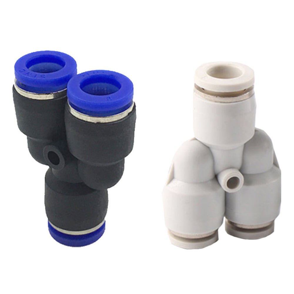 Pneumatic Reducer Y Push In Fittings - Y Shape 3 Way Connector 4mm to 10mm - HomeDIYer