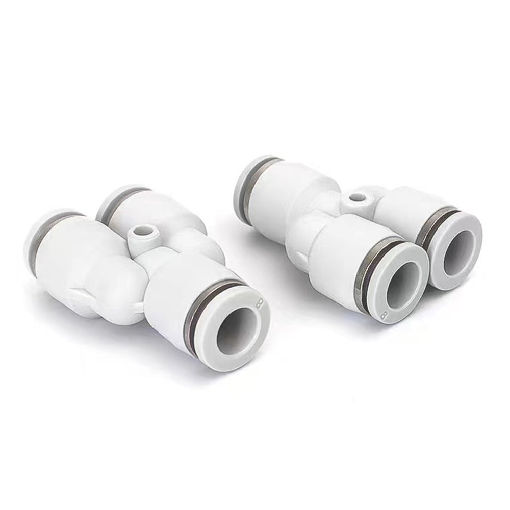Pneumatic Reducer Y Push In Fittings - Y Shape 3 Way Connector 4mm to 10mm - HomeDIYer