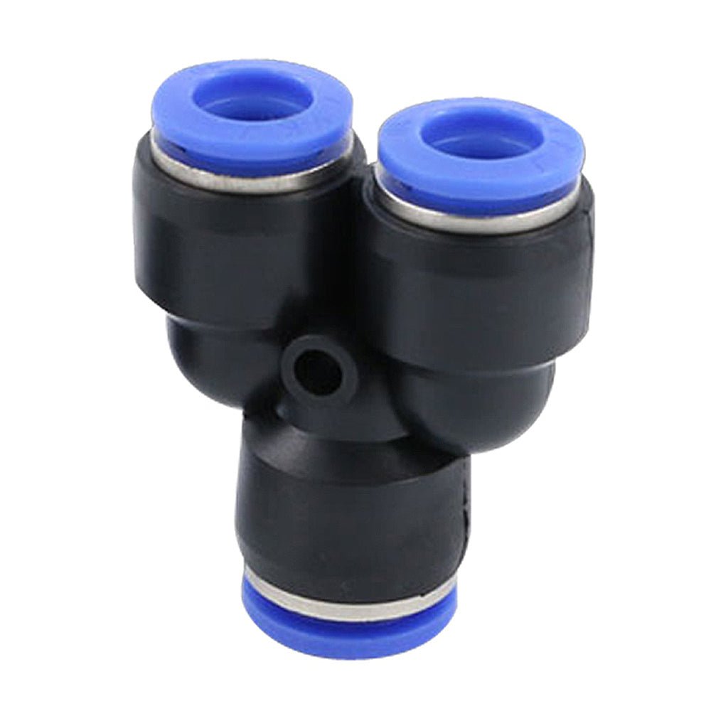 Pneumatic Reducer Y Push In Fittings - Y Shape 3 Way Connector 4mm to 10mm - HomeDIYer