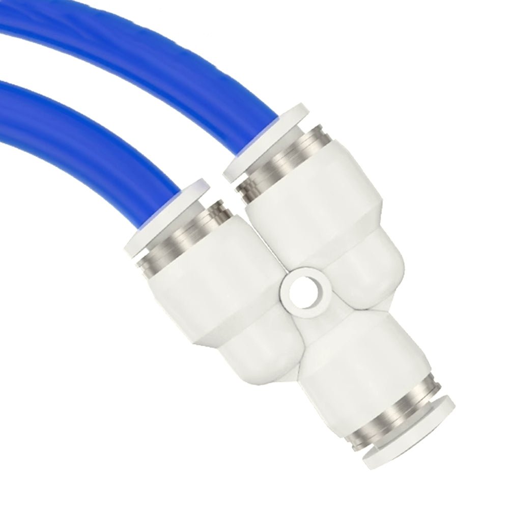 Pneumatic Equal Y Push In Fittings - Y Shape 3 Way Connector 4mm to 16mm - HomeDIYer