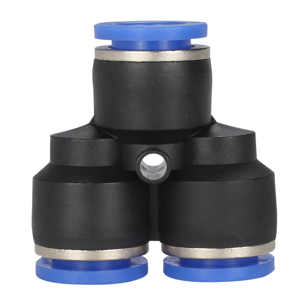 Pneumatic Equal Y Push In Fittings - Y Shape 3 Way Connector 4mm to 16mm - HomeDIYer