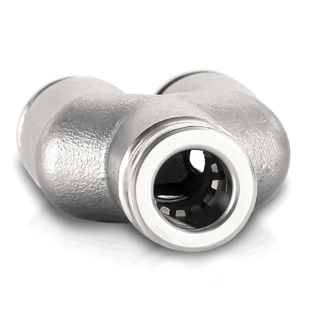 Equal Y Connector Stainless Steel Pneumatic Push - In Fitting for Air Water Hose - HomeDIYer