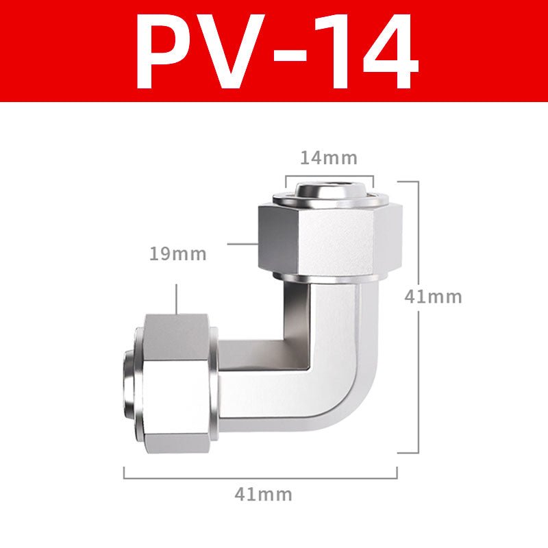 Pneumatic Push - In Fitting L - Type Elbow Joiner Qucik Connector Air Water Hose - HomeDIYer