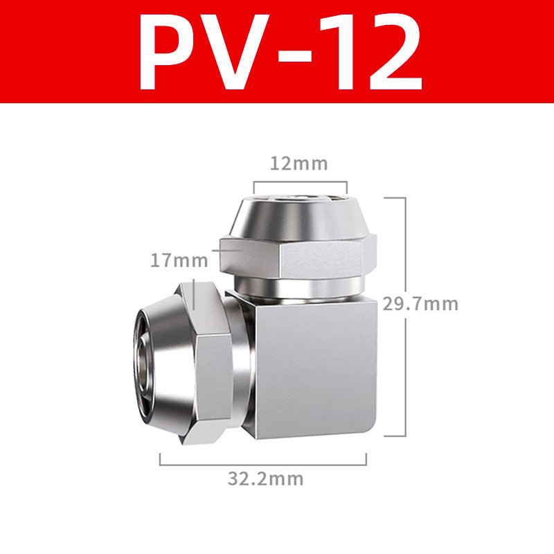 Pneumatic Push - In Fitting L - Type Elbow Joiner Qucik Connector Air Water Hose - HomeDIYer