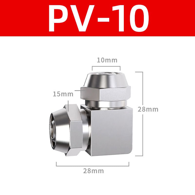 Pneumatic Push - In Fitting L - Type Elbow Joiner Qucik Connector Air Water Hose - HomeDIYer