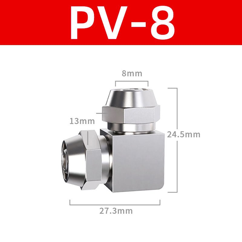 Pneumatic Push - In Fitting L - Type Elbow Joiner Qucik Connector Air Water Hose - HomeDIYer