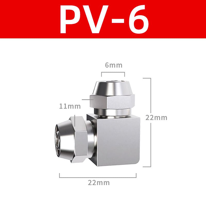 Pneumatic Push - In Fitting L - Type Elbow Joiner Qucik Connector Air Water Hose - HomeDIYer