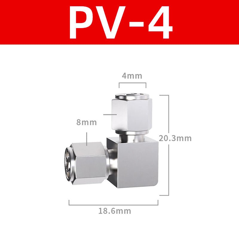 Pneumatic Push - In Fitting L - Type Elbow Joiner Qucik Connector Air Water Hose - HomeDIYer