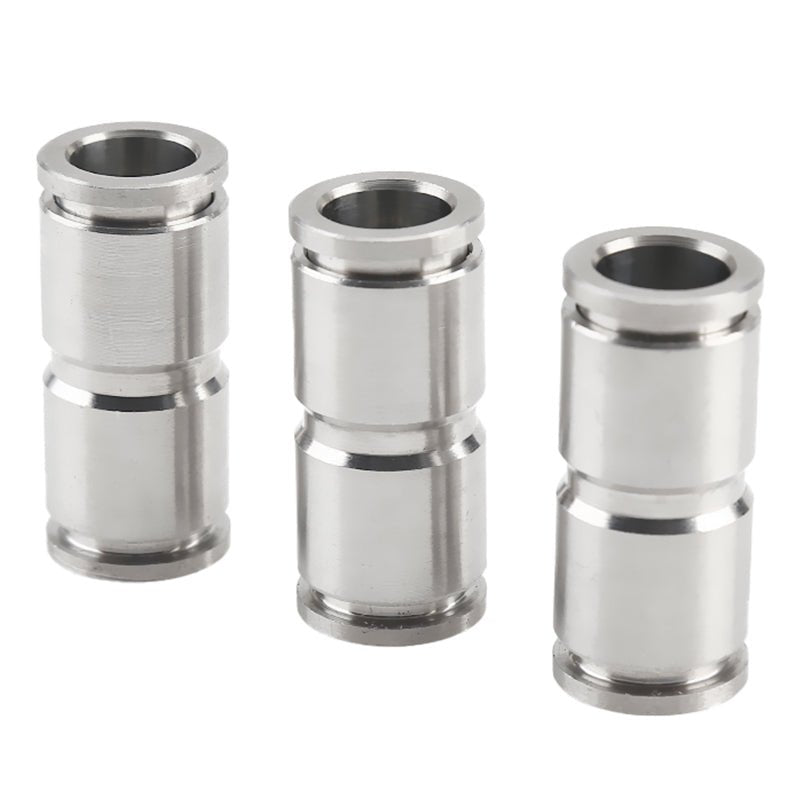 Stainless Steel Pneumatic Push In Fitting Straight Connector For Air Water Pipe - HomeDIYer