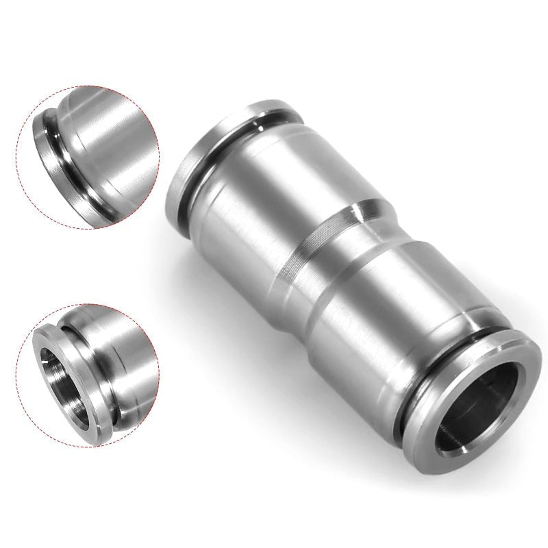 Stainless Steel Pneumatic Push In Fitting Straight Connector For Air Water Pipe - HomeDIYer