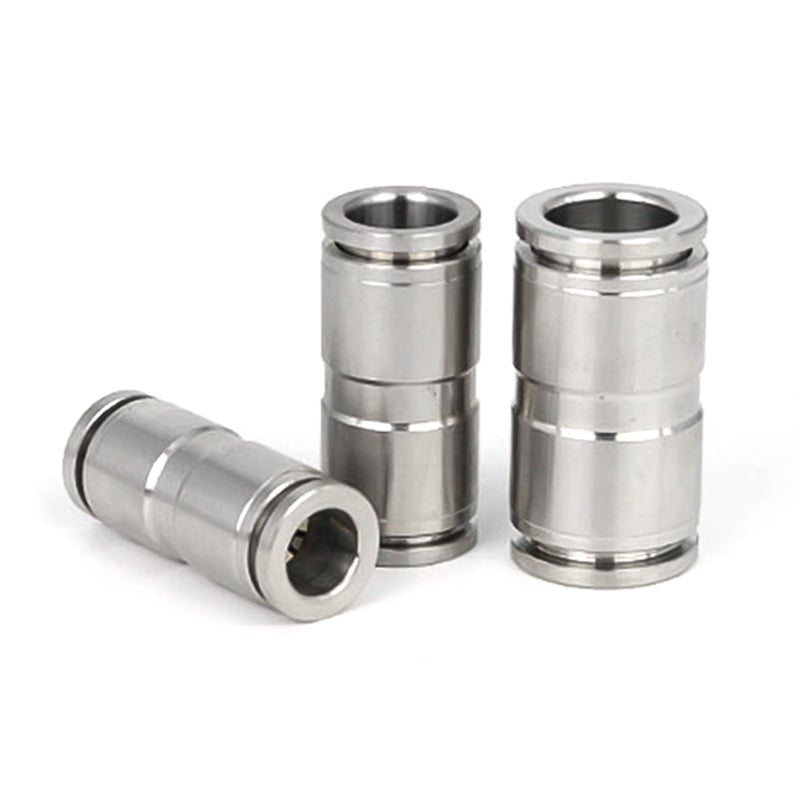 Stainless Steel Pneumatic Push In Fitting Straight Connector For Air Water Pipe - HomeDIYer