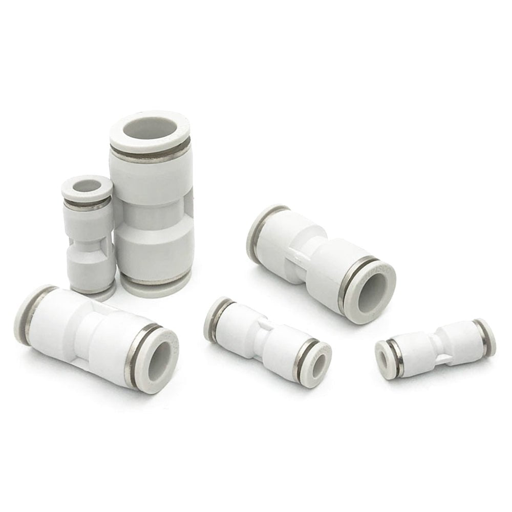 4 - 16mm Pneumatic Push In Equal Straight Connectors Push Fit For Air Water Pipe - HomeDIYer