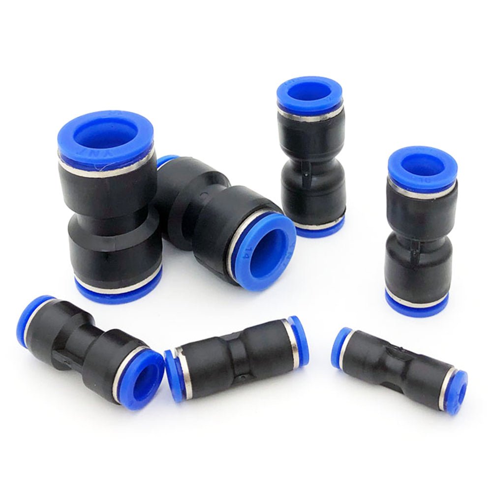 4 - 16mm Pneumatic Push In Equal Straight Connectors Push Fit For Air Water Pipe - HomeDIYer