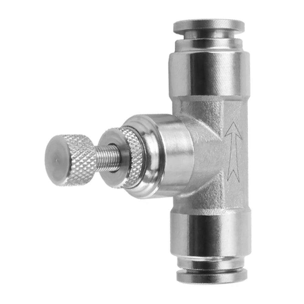 4 - 12mm Flow Control Valve Pneumatic Regulator Throttle Push Fit Connection Air - HomeDIYer