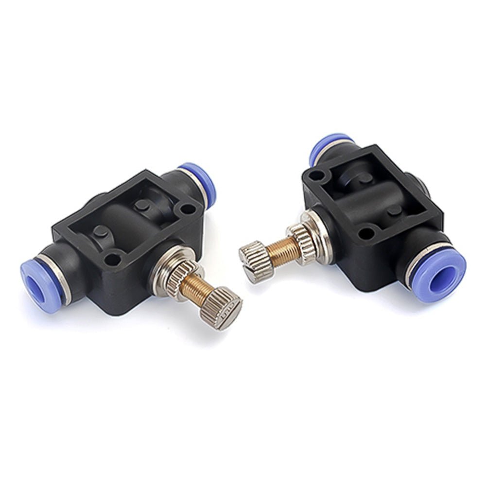 Flow Control Valve Pneumatic Regulator Throttle Push In Fitting 4 - 6 - 8 - 10 - 12mm - HomeDIYer