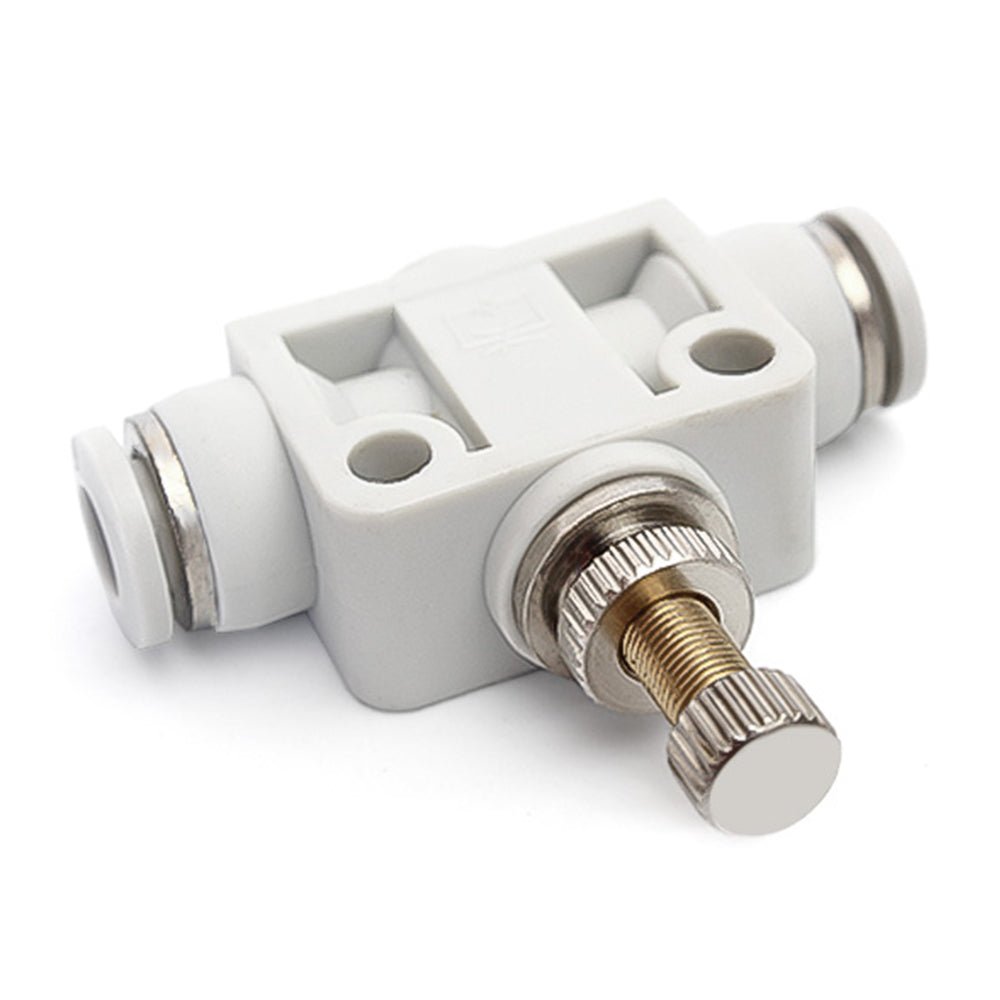 Flow Control Valve Pneumatic Regulator Throttle Push In Fitting 4 - 6 - 8 - 10 - 12mm - HomeDIYer