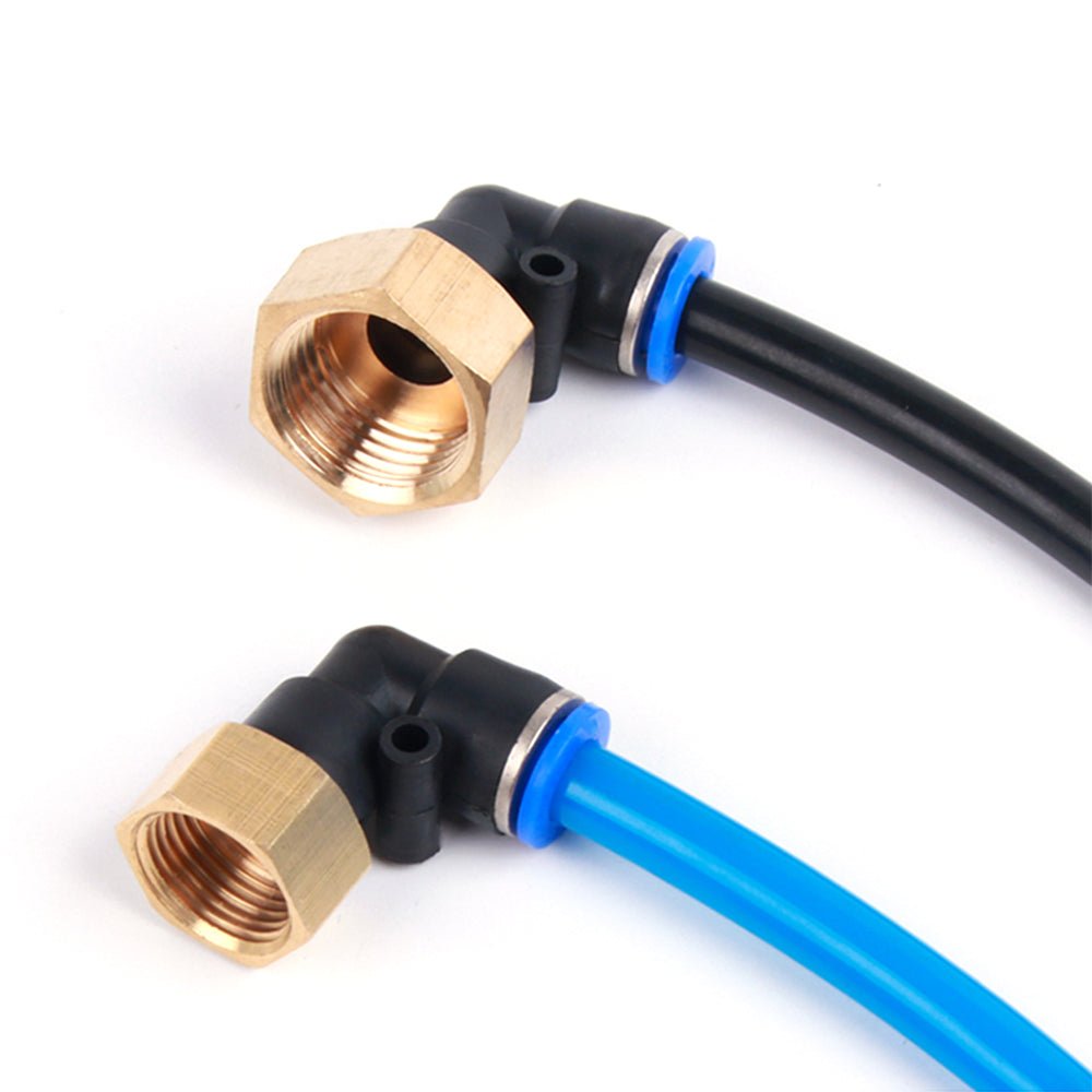 Pneumatic L Angle Elbow 1/8" - 1/2" Female push - fit hose inline airline connector - HomeDIYer