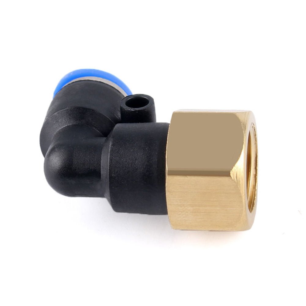 Pneumatic L Angle Elbow 1/8" - 1/2" Female push - fit hose inline airline connector - HomeDIYer