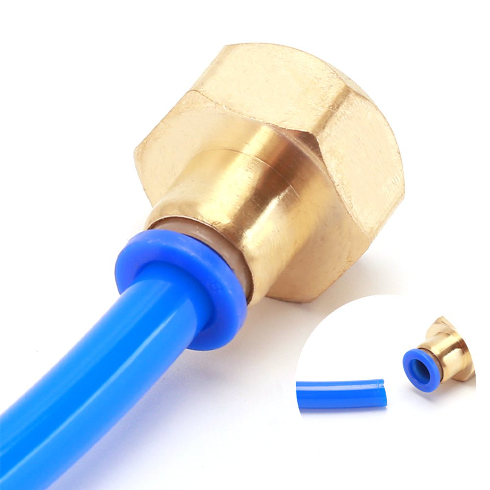 Female Stud Push In Straight Pneumatic Fittings Air Water Hose Tube Connector - HomeDIYer