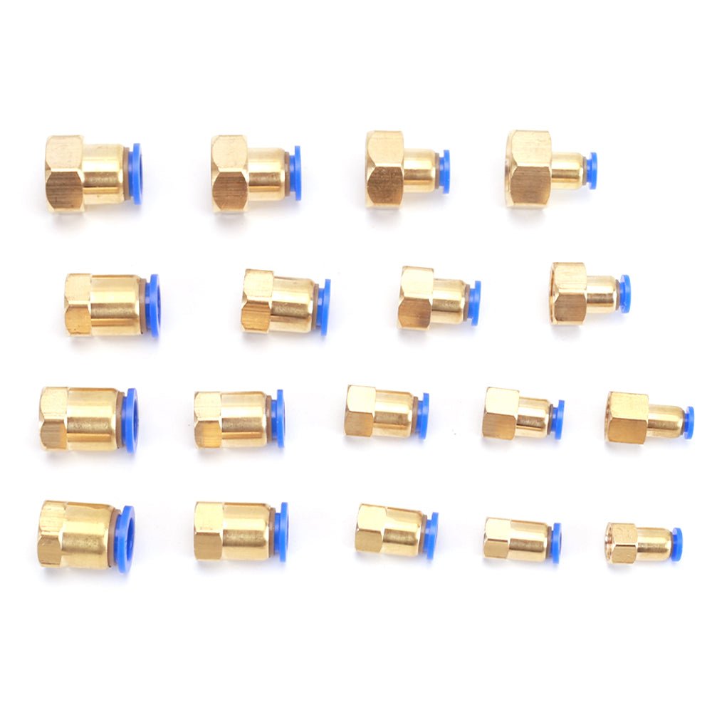 Female Stud Push In Straight Pneumatic Fittings Air Water Hose Tube Connector - HomeDIYer