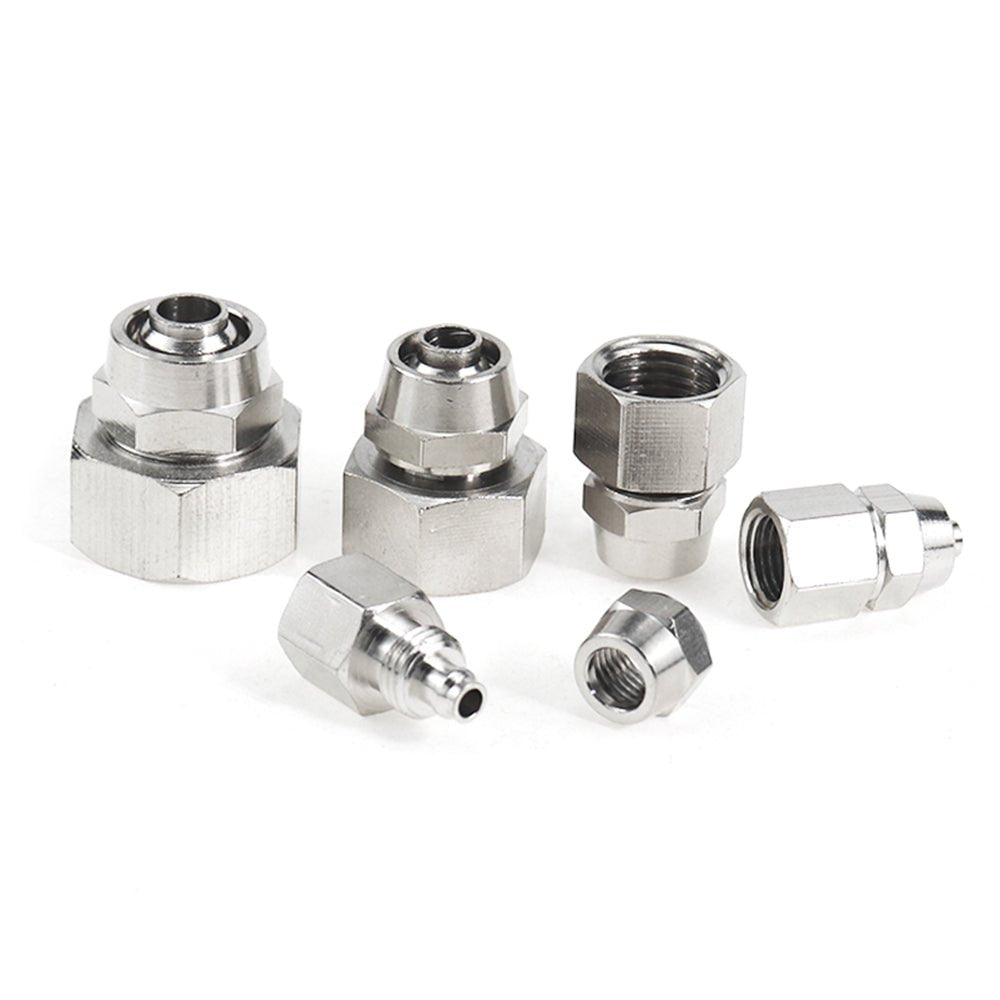 Pneumatic Straight Fittings Female Stud Quick Coupler Inline Push Fit Connector - HomeDIYer