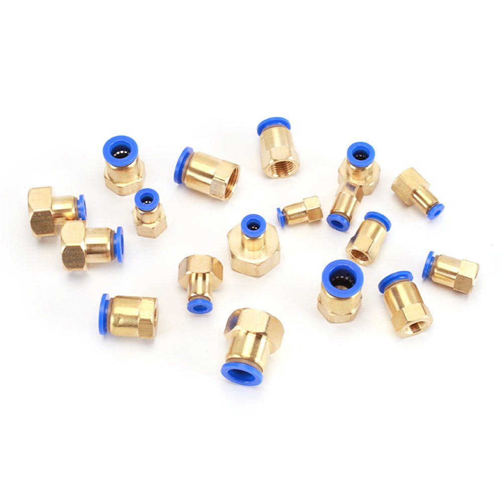 Female Stud Push In Straight Pneumatic Fittings Air Water Hose Tube Connector - HomeDIYer