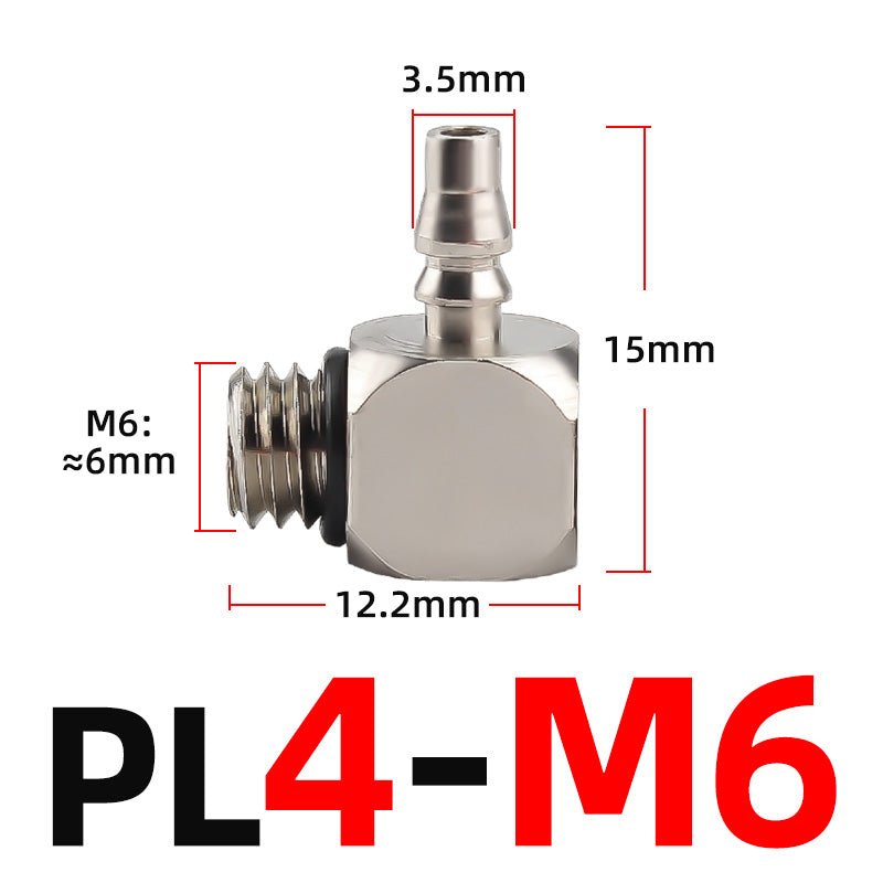 Mini Small Pneumatic Push in Fitting Male Thread Air Line Hose Barb Connector - HomeDIYer