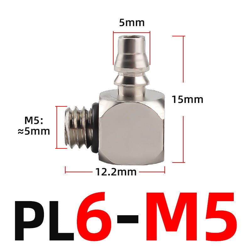 Mini Small Pneumatic Push in Fitting Male Thread Air Line Hose Barb Connector - HomeDIYer