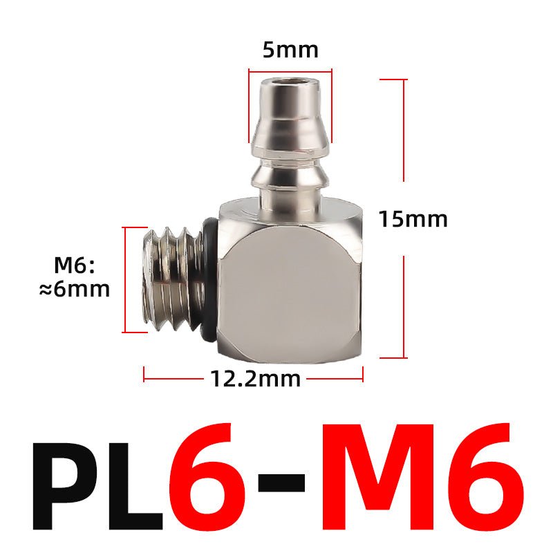 Mini Small Pneumatic Push in Fitting Male Thread Air Line Hose Barb Connector - HomeDIYer