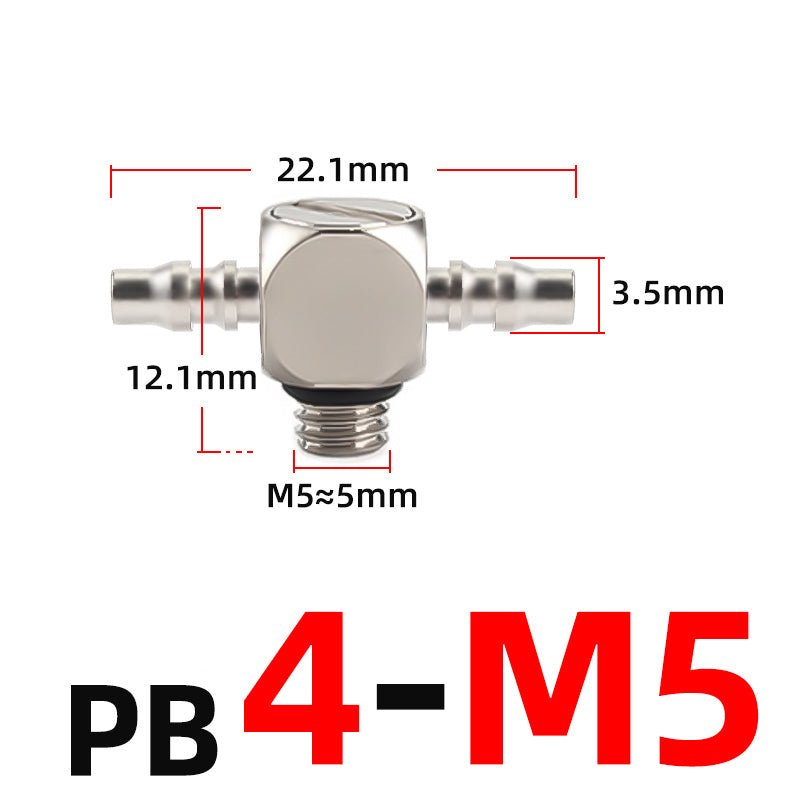 Mini Small Pneumatic Push in Fitting Male Thread Air Line Hose Barb Connector - HomeDIYer