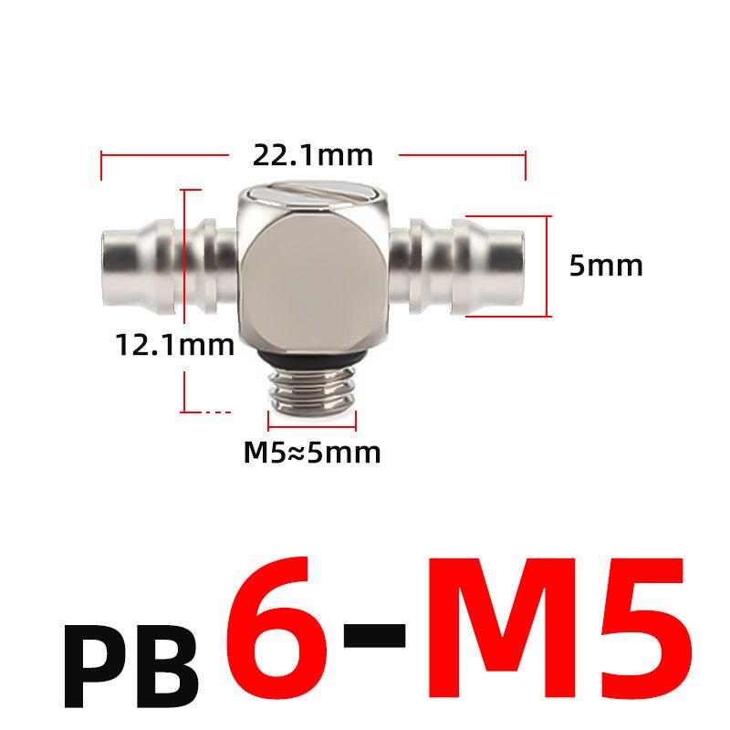 Mini Small Pneumatic Push in Fitting Male Thread Air Line Hose Barb Connector - HomeDIYer