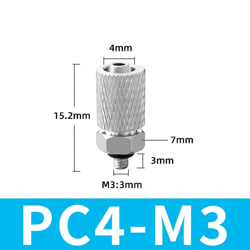 Mini Small Pneumatic Push in Fitting Male Thread Air Line Hose Barb Connector - HomeDIYer