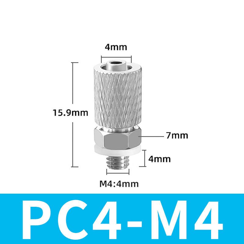 Mini Small Pneumatic Push in Fitting Male Thread Air Line Hose Barb Connector - HomeDIYer