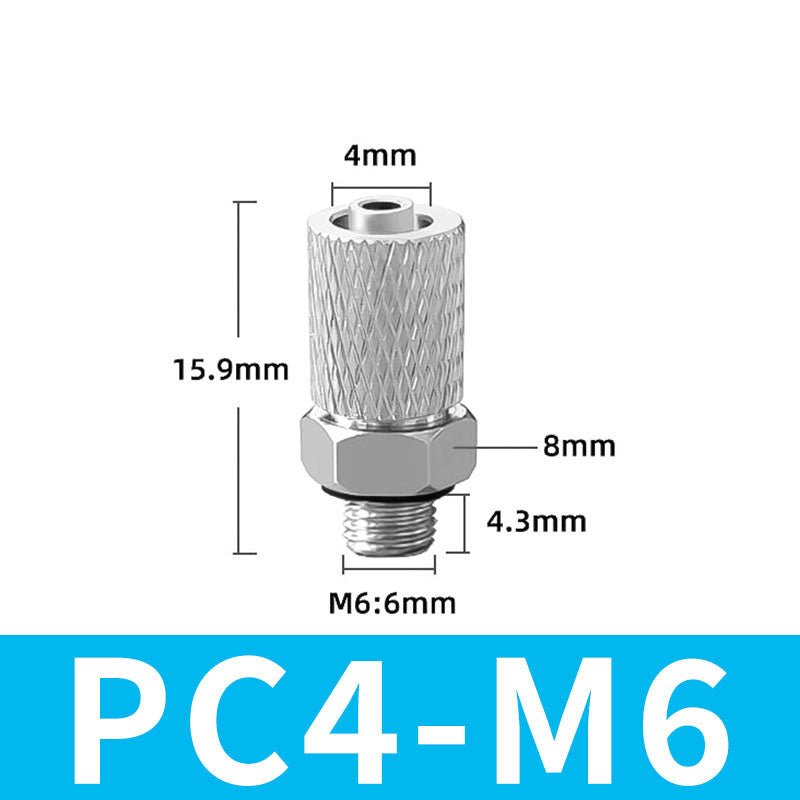Mini Small Pneumatic Push in Fitting Male Thread Air Line Hose Barb Connector - HomeDIYer