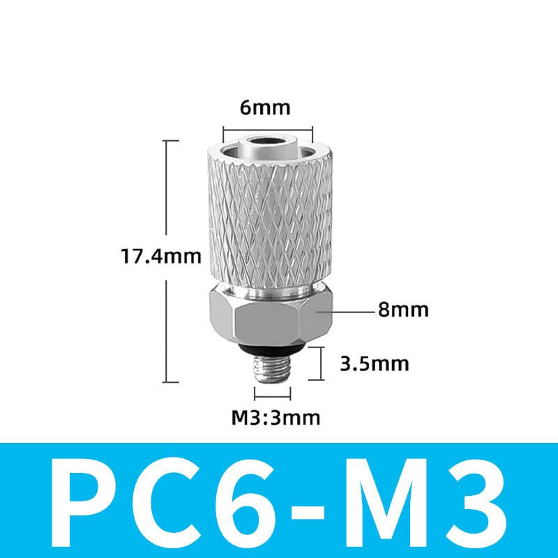 Mini Small Pneumatic Push in Fitting Male Thread Air Line Hose Barb Connector - HomeDIYer