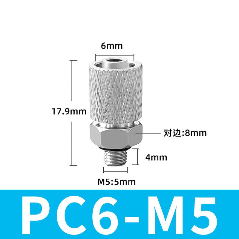 Mini Small Pneumatic Push in Fitting Male Thread Air Line Hose Barb Connector - HomeDIYer
