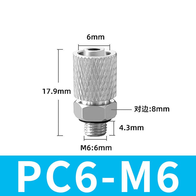 Mini Small Pneumatic Push in Fitting Male Thread Air Line Hose Barb Connector - HomeDIYer
