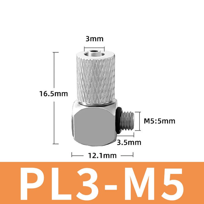 Mini Small Pneumatic Push in Fitting Male Thread Air Line Hose Barb Connector - HomeDIYer