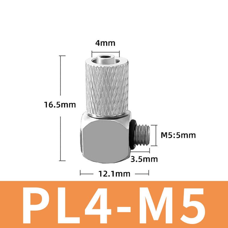 Mini Small Pneumatic Push in Fitting Male Thread Air Line Hose Barb Connector - HomeDIYer