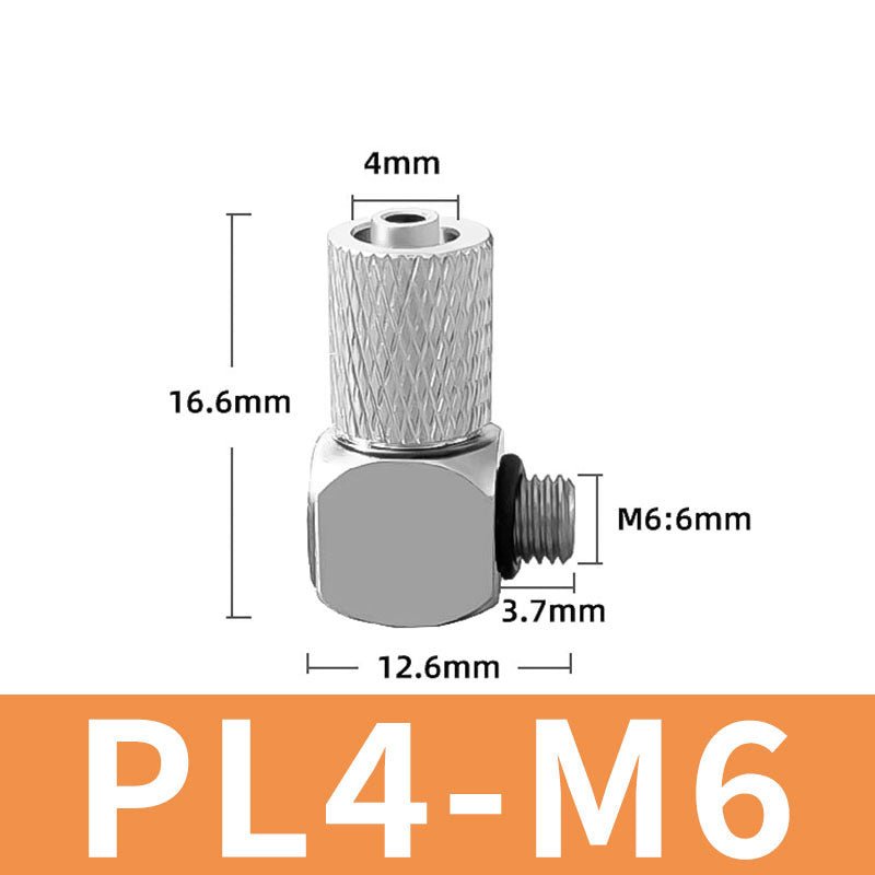 Mini Small Pneumatic Push in Fitting Male Thread Air Line Hose Barb Connector - HomeDIYer