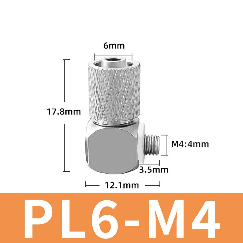 Mini Small Pneumatic Push in Fitting Male Thread Air Line Hose Barb Connector - HomeDIYer