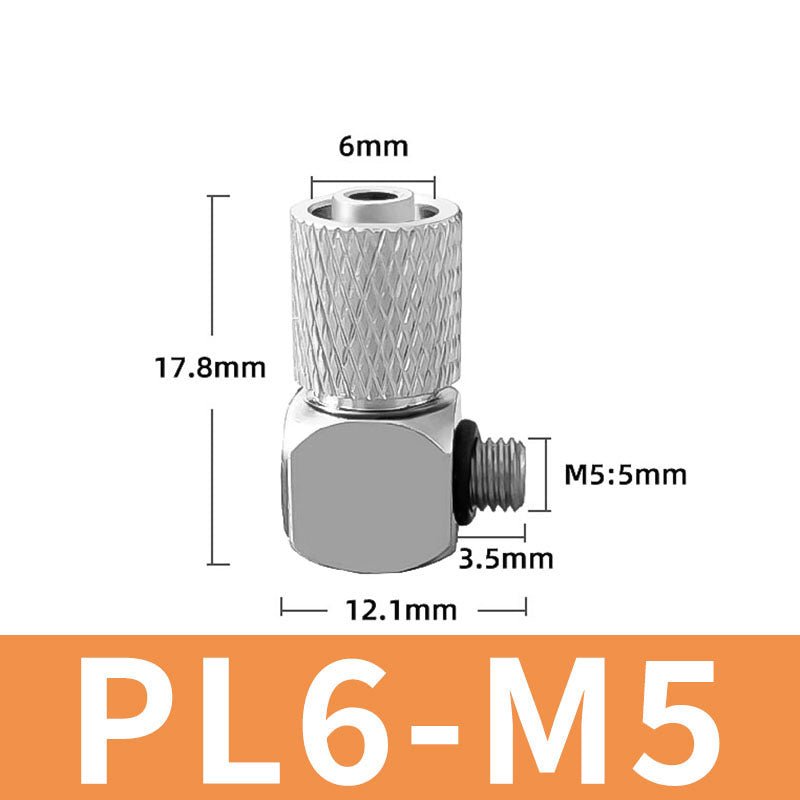 Mini Small Pneumatic Push in Fitting Male Thread Air Line Hose Barb Connector - HomeDIYer