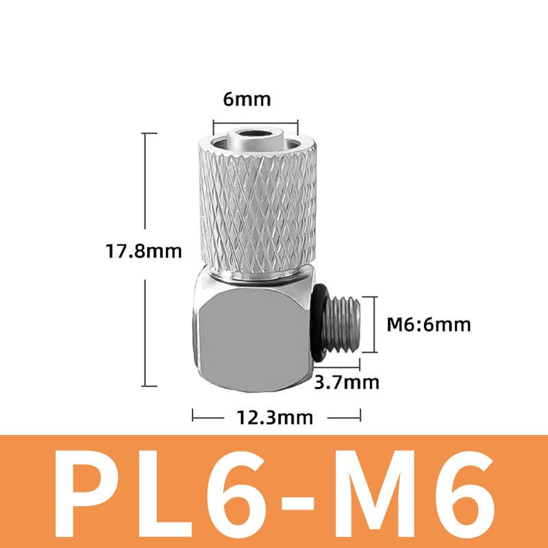 Mini Small Pneumatic Push in Fitting Male Thread Air Line Hose Barb Connector - HomeDIYer