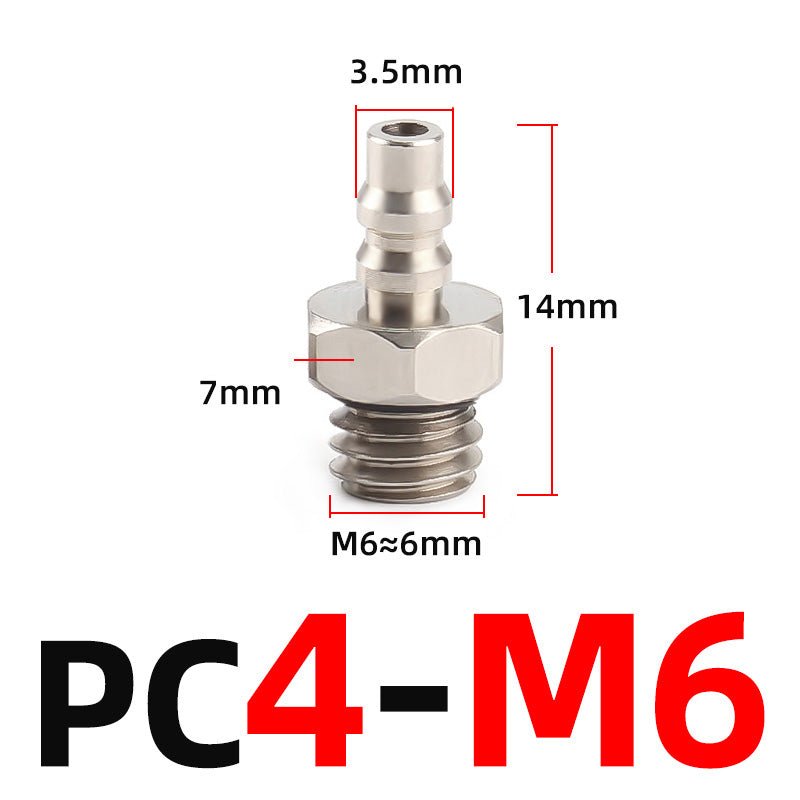 Mini Small Pneumatic Push in Fitting Male Thread Air Line Hose Barb Connector - HomeDIYer