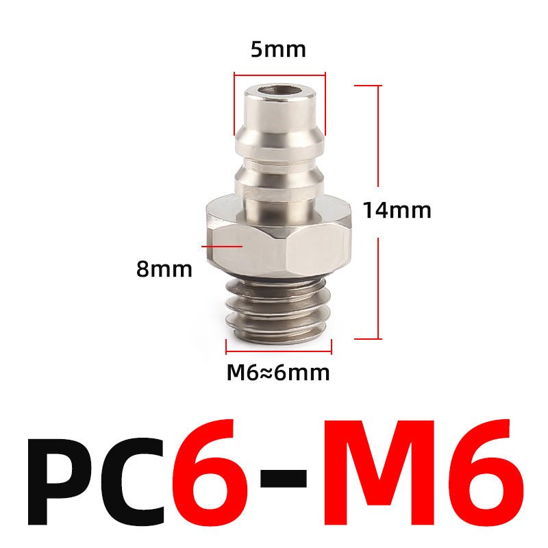 Mini Small Pneumatic Push in Fitting Male Thread Air Line Hose Barb Connector - HomeDIYer
