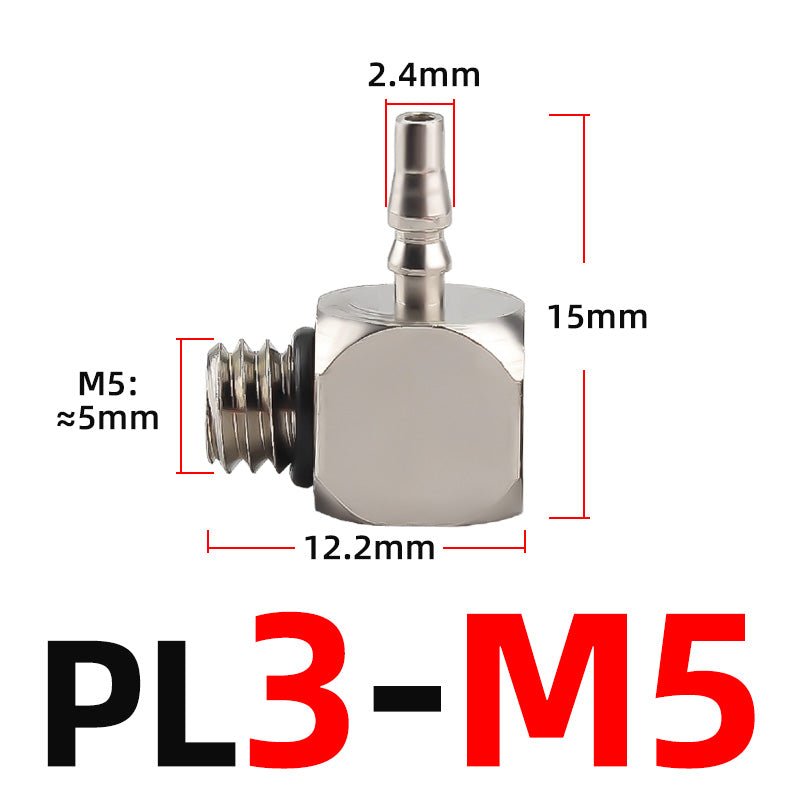 Mini Small Pneumatic Push in Fitting Male Thread Air Line Hose Barb Connector - HomeDIYer