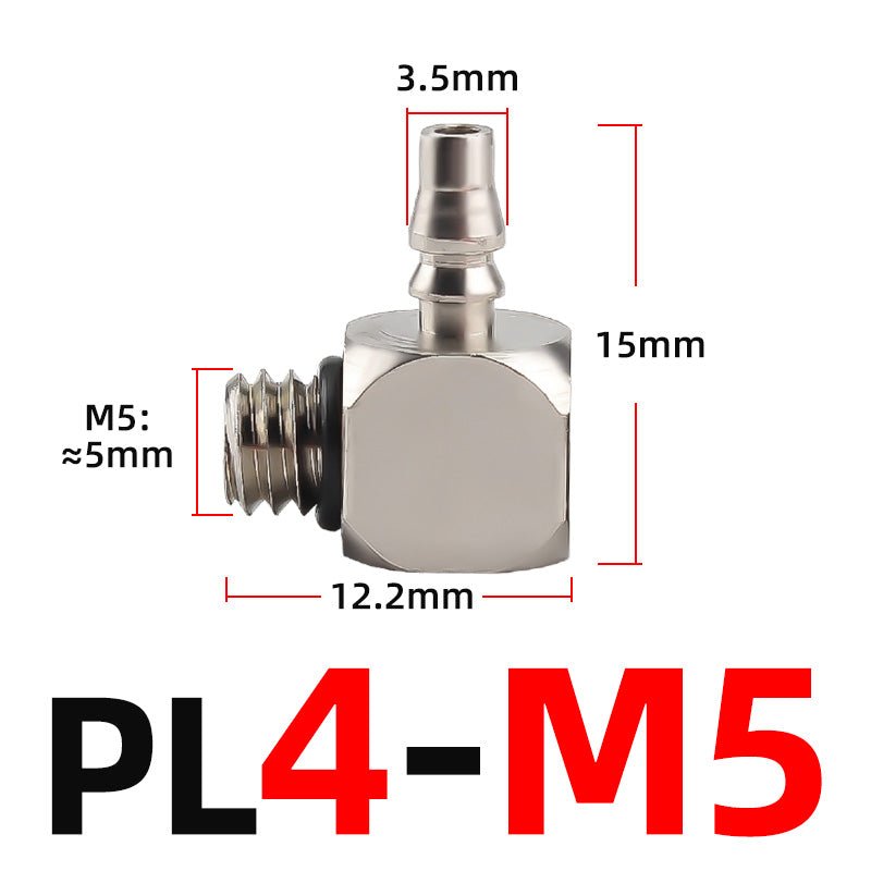 Mini Small Pneumatic Push in Fitting Male Thread Air Line Hose Barb Connector - HomeDIYer