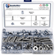 130 Pcs M6 Pan Head Screws Drive-In Nuts & Washers Assortment Set