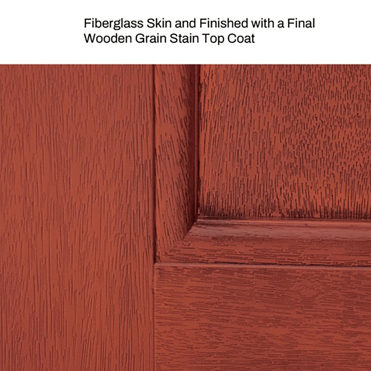 36 x 80 Knock - Down Fiberglass Entry Door with Brickmould, Vinyl Frame,Right Hand Inswing, Stain Red - Classic Craftsman Style for Home's Front Entrance - HomeDIYer