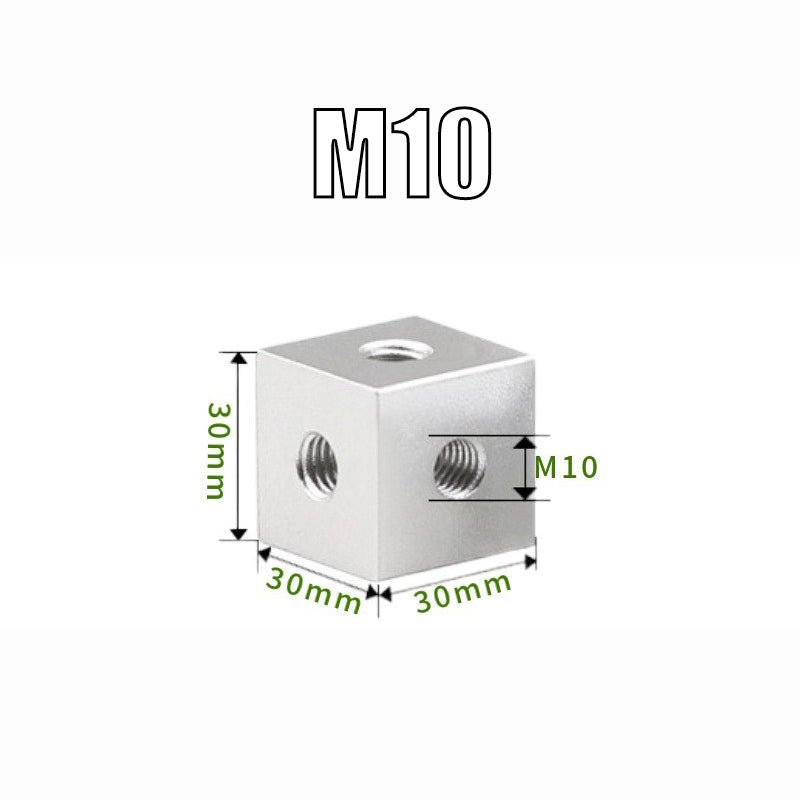 M3 M4 M5 M6 M8/10 Cube Connector Aluminium Fixing Bracket Square Spacer Standoff - HomeDIYer